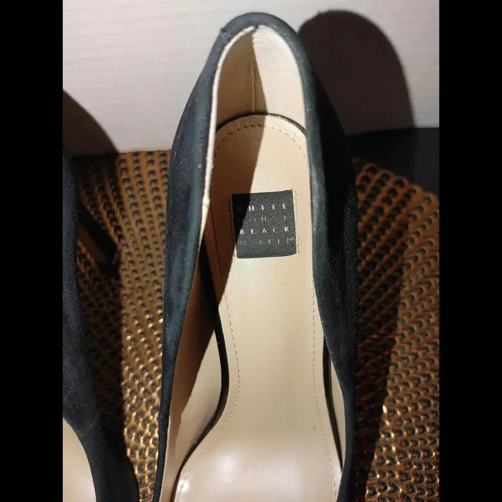 White House Black Market Hope Suede Heels Size 8.5M - Picture 4 of 7